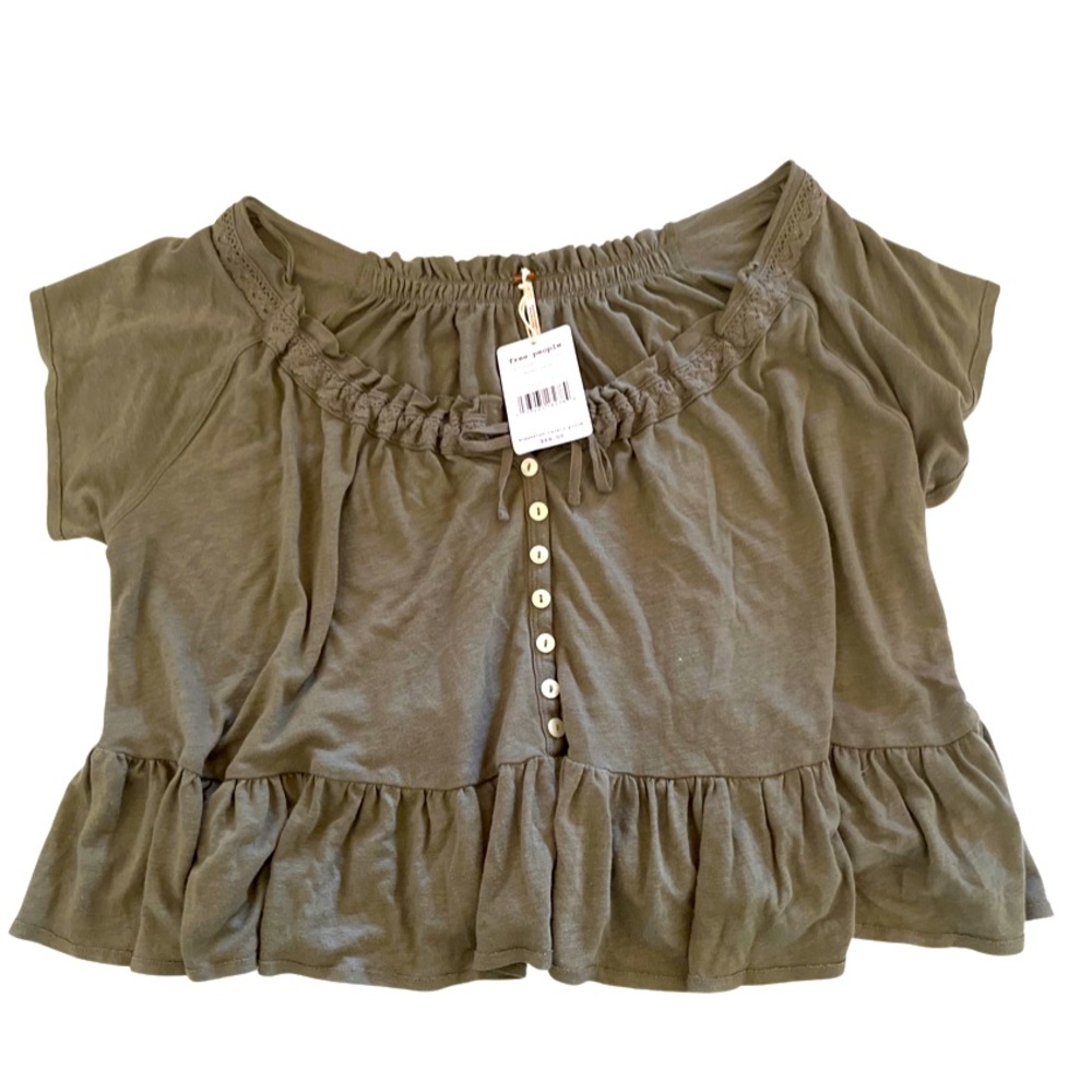Free People. Small. Army Sage Green